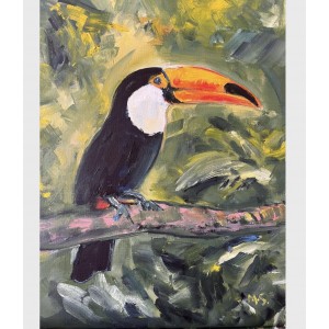 Toucan – Exotic Bird — Original Oil Painting